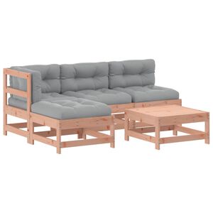 vidaXL Sodo poilsio komplektas su pagalvėlėmis, 5 dalių, douglas eglė