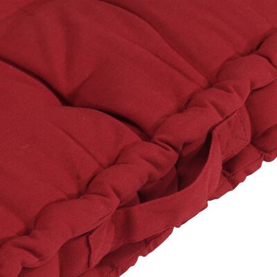 vidaXL Grindų/paletės pagalvėlės, 6vnt., tamsiai raudonos, medvilnė