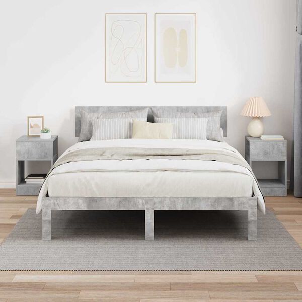 vidaXL Žurnalinis staliukas 2 pcs Betono pilka 30,5 x 30 x 45 cm