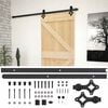 vidaXL Slankios durys 100 x 210 cm Pu&scaron;ies medienos masyvas