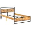 vidaXL Lovos rėmas, 120x200cm, mango ir pu&scaron;ies medienos masyvai