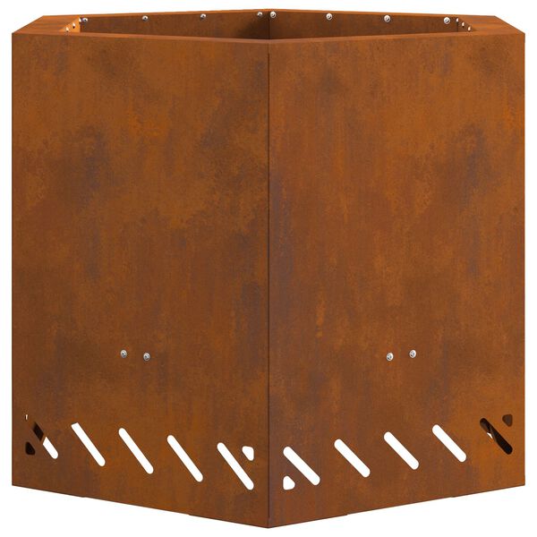 vidaXL Be dūmų laužavietė Ruda 58 x 58 x 51 cm Plienas