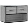 vidaXL Televizoriaus spintelė, pilka, 60x31x39,5cm, mediena ir metalas