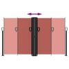 vidaXL Ištraukiama šoninė pertvara, terakota spalvos, 140x600cm