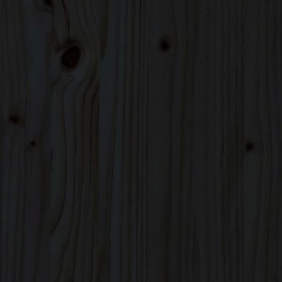 vidaXL Lovos galvūgalis, juodas, 80,5x4x100cm, pušies medienos masyvas
