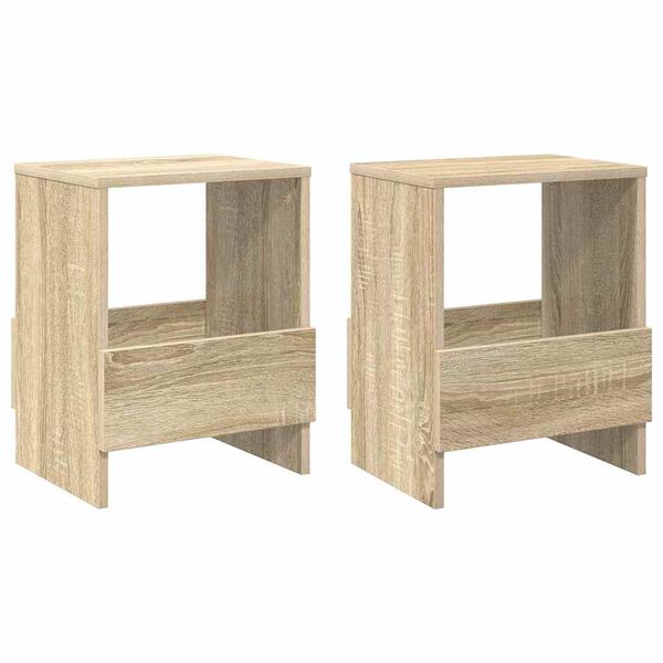 vidaXL Žurnalų stovas 2 pcs Sonoma ąžuolas 35 x 30 x 45 cm