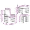 vidaXL Lauko baldų komplektas 5 pcs Natūralus ir grietinėlės baltas