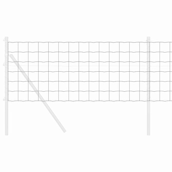 vidaXL Euro tvora Pilka 0.6 x 10 m PVC padengta geležis