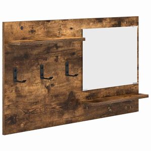 vidaXL Prikabinamas paltas su lentyna Rūkyta ąžuolas 90 x 10 x 50 cm