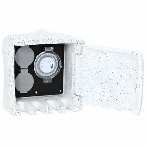 vidaXL Sodo lizdas su laikmačiu, dirbtinis akmuo