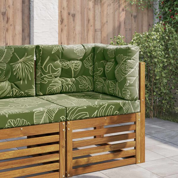 vidaXL Lauko sofa pagalvėlė 3 pcs Lapų dizainas Poliesteris