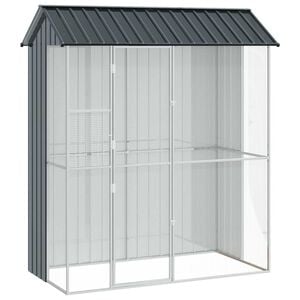 vidaXL Pauk&scaron;čių narvas Antracitas 215 x 110 x 247 cm Cinkuota plienas