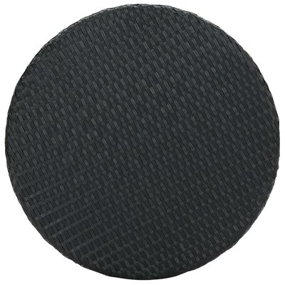 vidaXL Sodo staliukas, juodos spalvos, 60,5x106cm, poliratanas