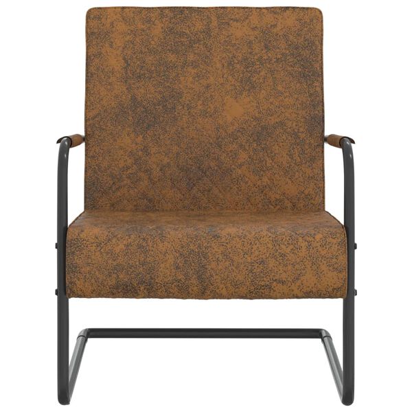 vidaXL Gembinė kėdė, rudos spalvos, audinys