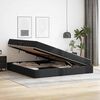 vidaXL Lova su daiktų laikymo vieta ir čiužiniu 2 pcs Juoda Oda
