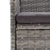 vidaXL Sodo komplektas su pagalvėlėmis, 5 dalių, pilkas ir juodas