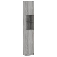vidaXL Vonios spintelė, pilka ąžuolo, 32x25,5x190cm, apdirbta mediena