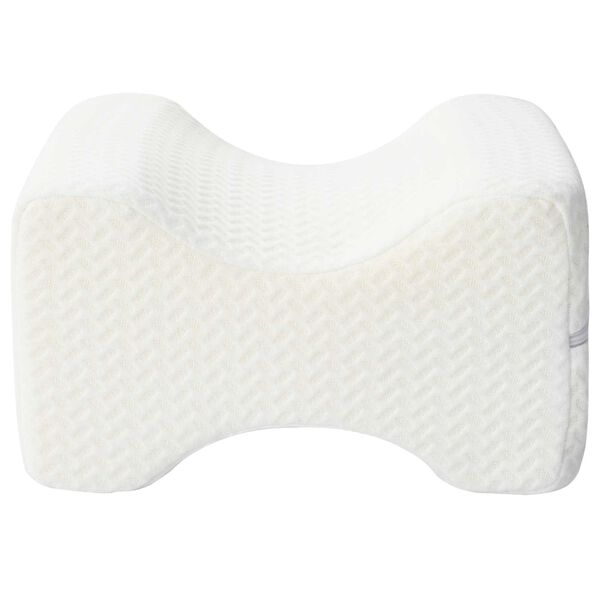 vidaXL Knee Pillow Baltas Atminties putplastis ir poliesteris