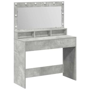 vidaXL Makiažo stalas Betono pilka 100 x 41 x 135 cm Apdirbta mediena