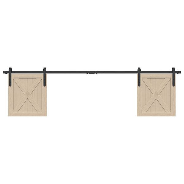 vidaXL stumdomų spintelių durų komplektas 200 cm anglinis plienas