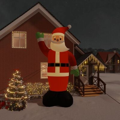 vidaXL Pripučiamas Kalėdų Senelis su LED lemputėmis, 620cm