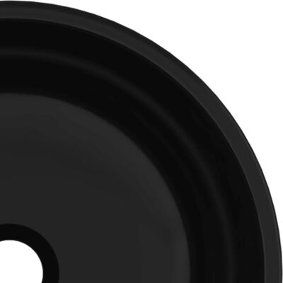 vidaXL Praustuvas, juodos spalvos, 35x12cm, grūdintas stiklas