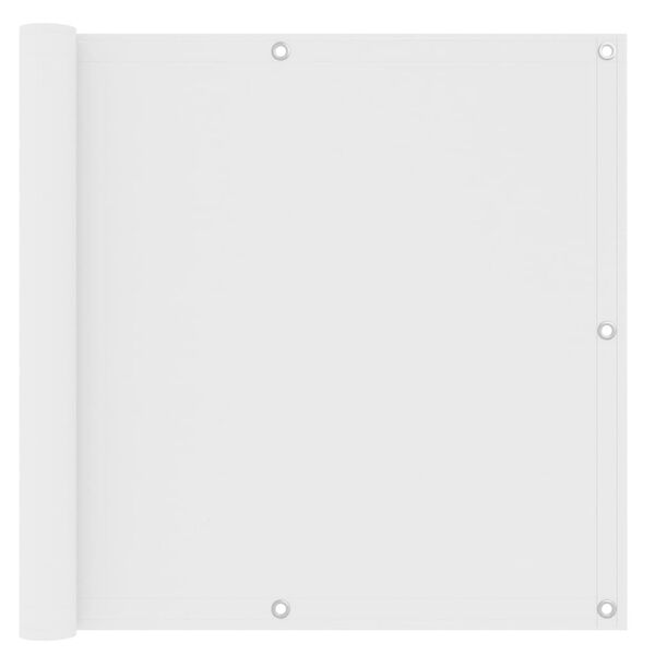 vidaXL Balkono pertvara, baltos spalvos, 90x600cm, oksfordo audinys