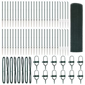 vidaXL Suvirintas vielinis tvoras su smailiais galais Plienas ir PVC