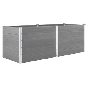 vidaXL Sodo lovelis, pilkos spalvos, 250x100x91cm, WPC