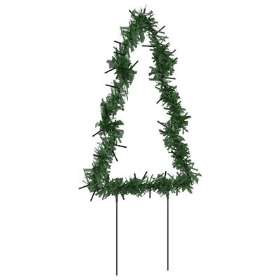 vidaXL Kalėdinės dekoracijos eglutės su smaigais, 3vnt., 50LED, 30cm