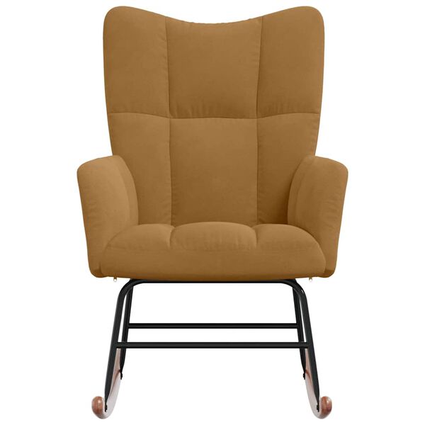 vidaXL Supama kėdė, rudos spalvos, aksomas