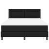 vidaXL Kiemas lova su čiužiniu Juoda 140 x 200 cm Dirbtinė oda