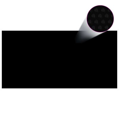 vidaXL Saulę sugerianti baseino plėvelė, juoda/mėlyna, 600x300cm, PE