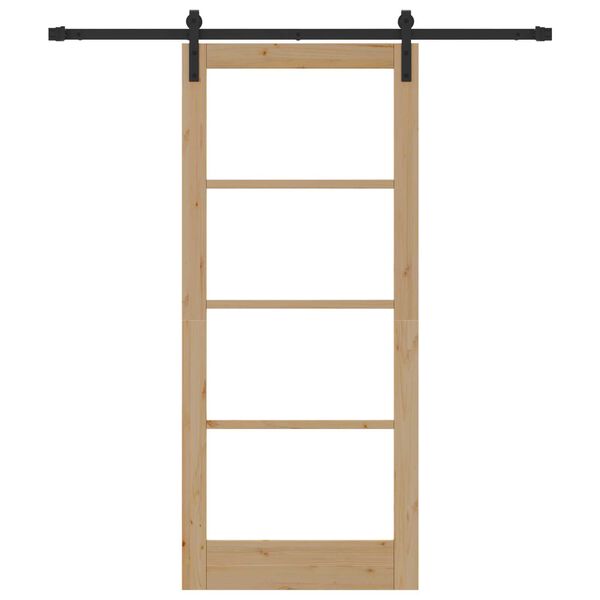 vidaXL Slankios durys ORKDAL Natūrali ir juoda 86 x 198,5 cm