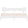 vidaXL Lovos rėmas be čiužinio, baltas, 160x200cm, pu&scaron;ies masyvas
