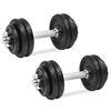 vidaXL Svarmenų rinkinys, 18 dalių, 30kg, ketus