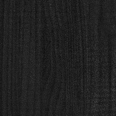 vidaXL Sodo loveliai, 2vnt., juodi, 70x31x70cm, pušies masyvas