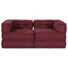 vidaXL Modulinė sofa 2 pcs Raudonmedis 140 x 70 x 56 cm audinys