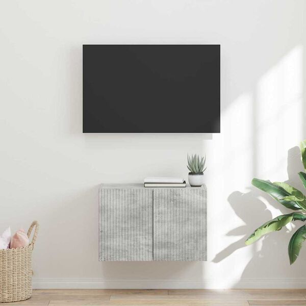 vidaXL TV sieninė spintelė Betono pilka 59,5 x 31 x 40 cm