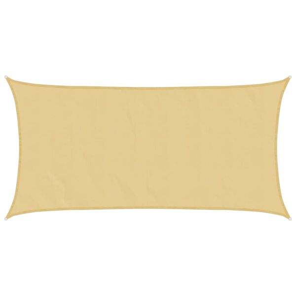 vidaXL Burė nuo saulės, smėlio, 7x4m, 100% oksfordo poliesteris