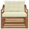 vidaXL Lauko sofos komplektas Kietos akacijos mediena Natūrali