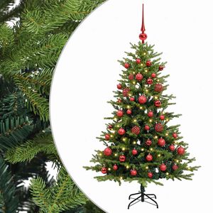 vidaXL Dirbtinė Kalėdų eglutė su burbulais 120 cm 150 LED &Scaron;ilta balta