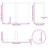 vidaXL Valgomojo stalo kojos, T formos, 2 vnt., antracito spalvos, 100x35x(72-73) cm, plienas