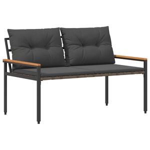 vidaXL Lauko suolas 2 -Seater 116 x 67,5 x 72 cm poliratanas