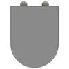 vidaXL Greito atleidimo tualeto sėdynė Pilka 46.2 x 36 x 4.3 cm