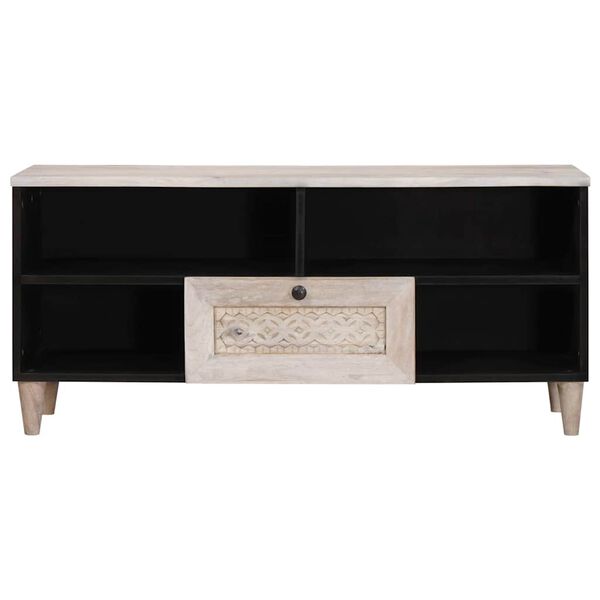 vidaXL TV vienetai su stalčių Balta 105 x 33 x 46 cm Apdirbta mediena