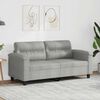 vidaXL Dvivietė sofa, &scaron;viesiai pilka, 140cm, mikropluo&scaron;to audinys