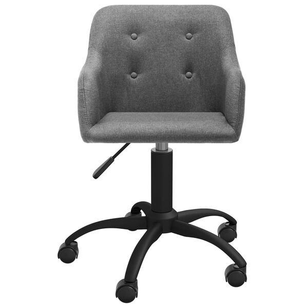 vidaXL Pasukama valgomojo kėdė, &scaron;viesiai pilka, audinys (330366)