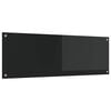 vidaXL Virtuvės atbraila Juoda 120 x 40 cm grūdintas stiklas
