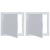 vidaXL Prieigos panelės 2 vnt. Balta 20 x 20 cm ABS plastikas